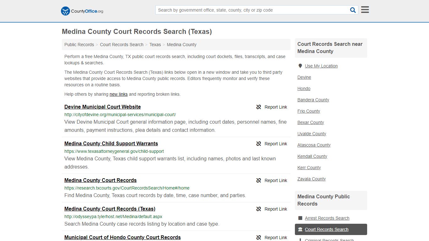 Medina County Court Records Search (Texas) - countyoffice.org
